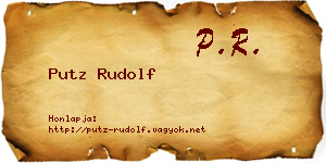 Putz Rudolf névjegykártya